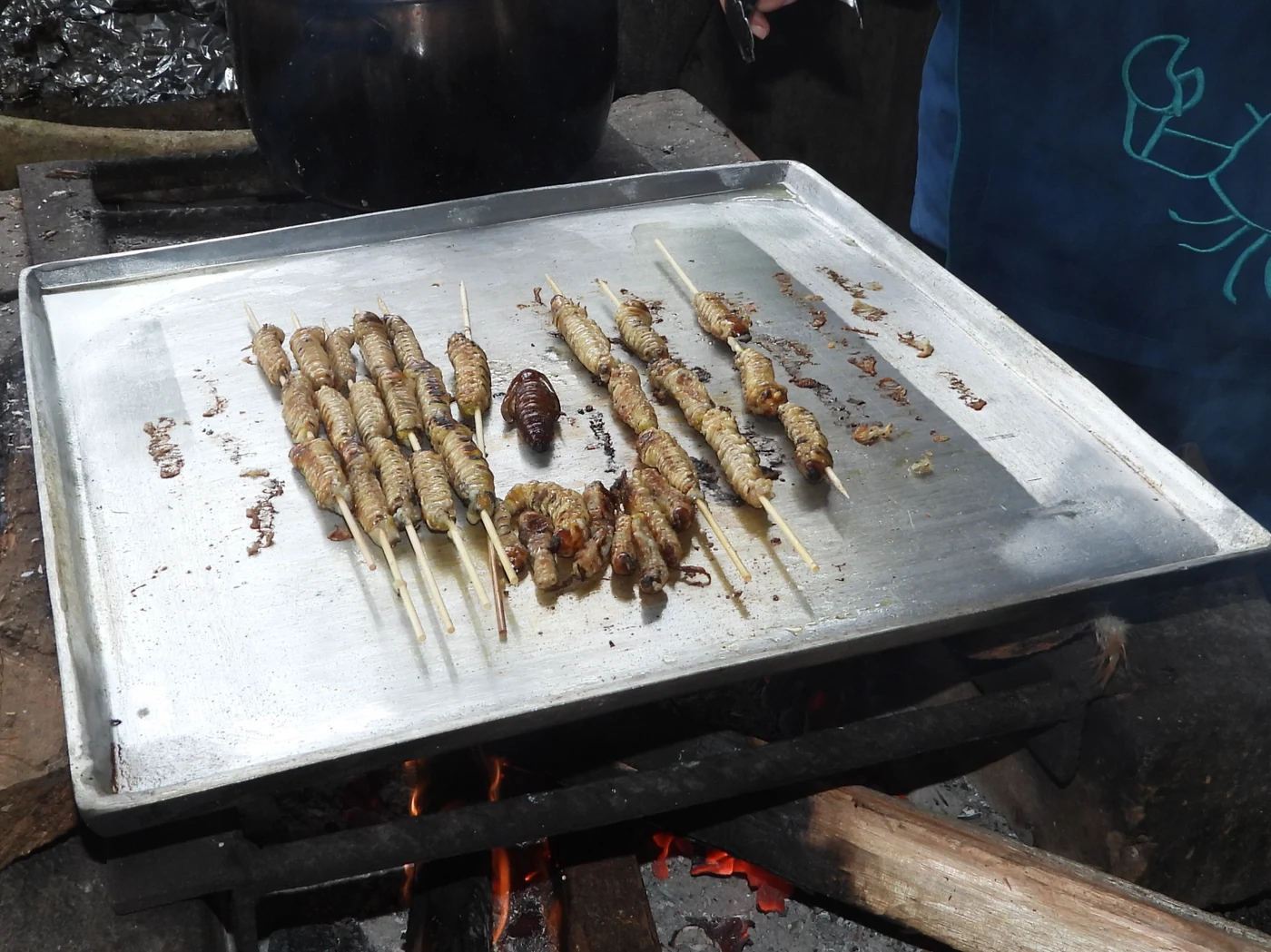 Pinchos de gualpa a la parrilla